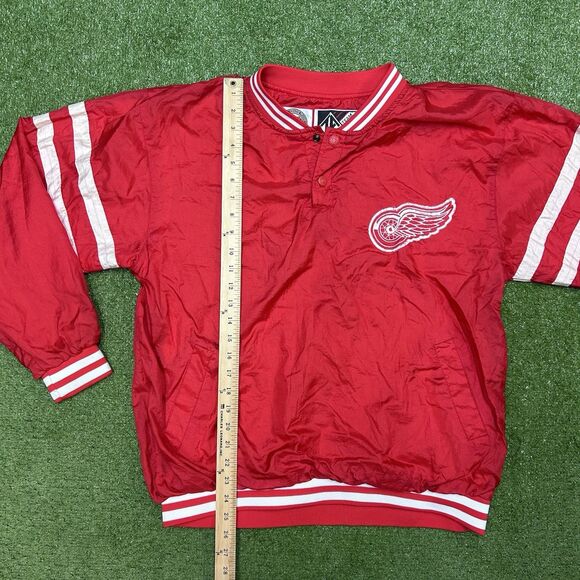 Detroit Red Wings Vintage 80s Quarter-Snap Pullover Windbreaker Jacket Size XL - Picture 8 of 9
